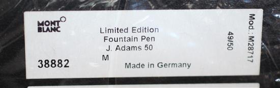 A Montblanc John Adams limited edition Americas Signatures for Freedom Series 50 fountain pen,